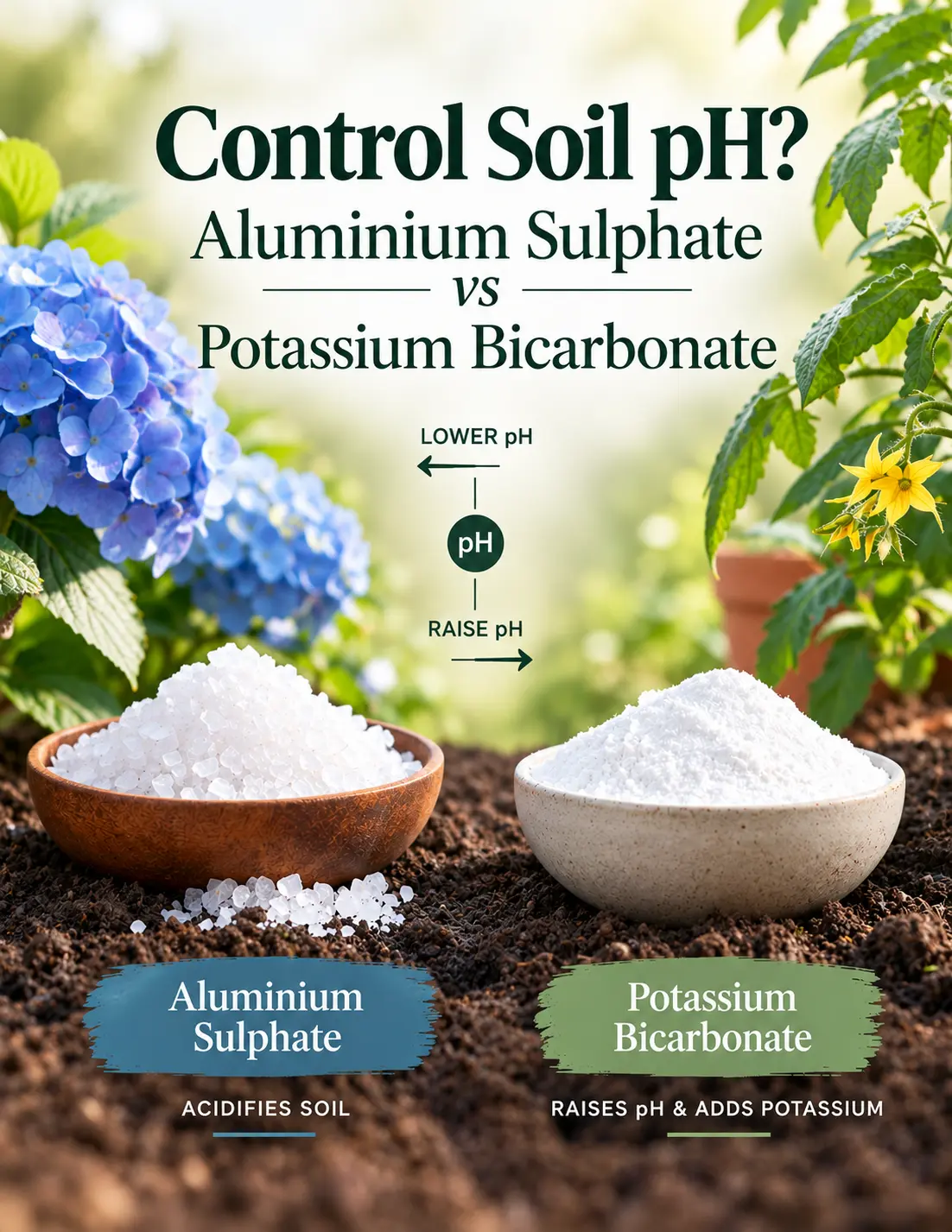 Aluminium Sulphate Vs Potassium Bicarbonate - Greenpick